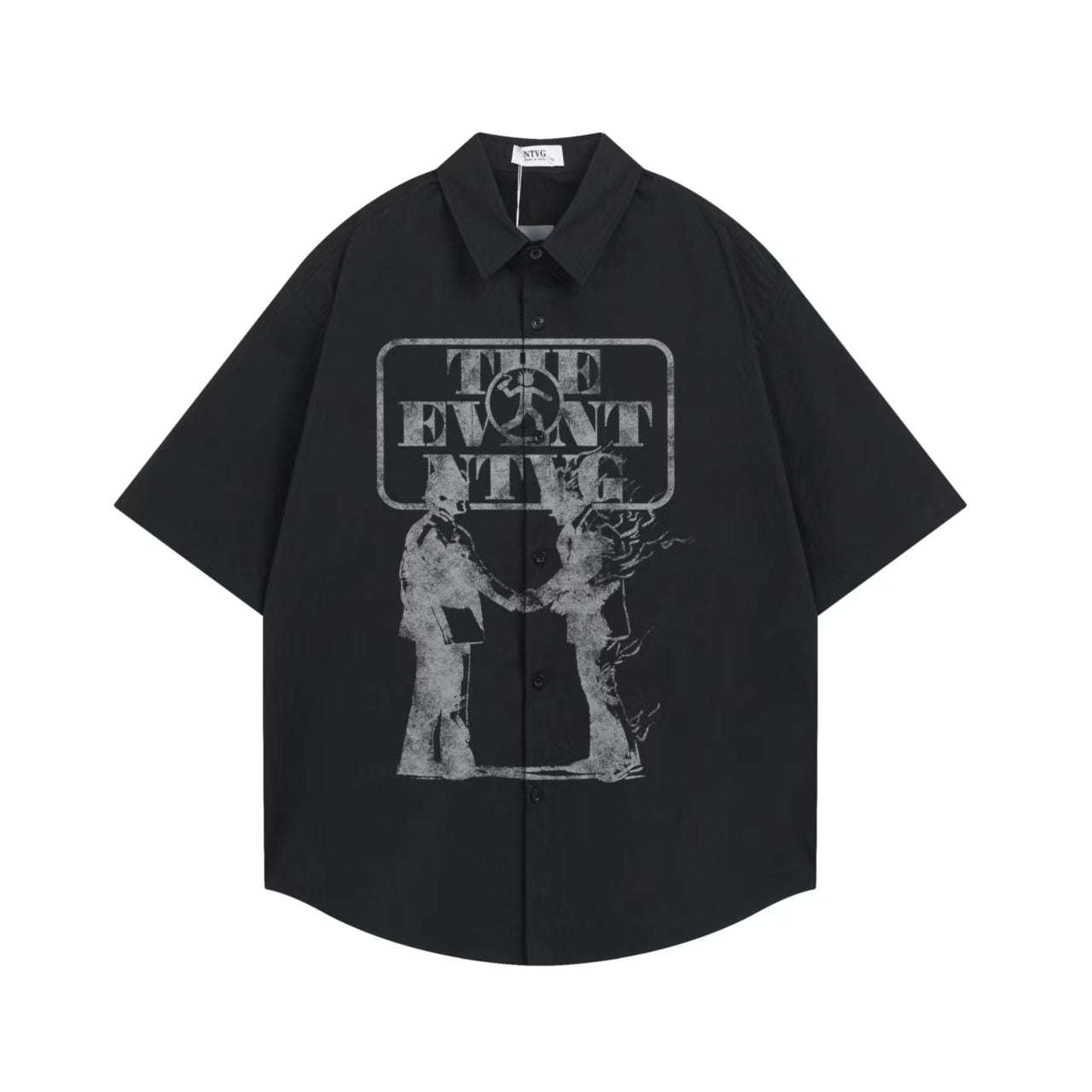 The "Dystopian Pact" Oversized Button-Down