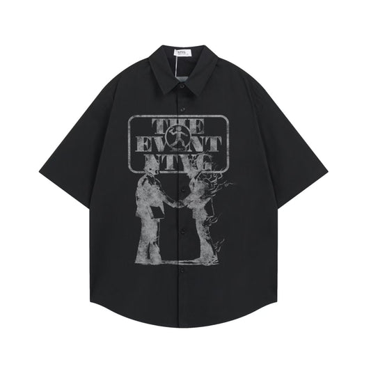 The "Dystopian Pact" Oversized Button-Down