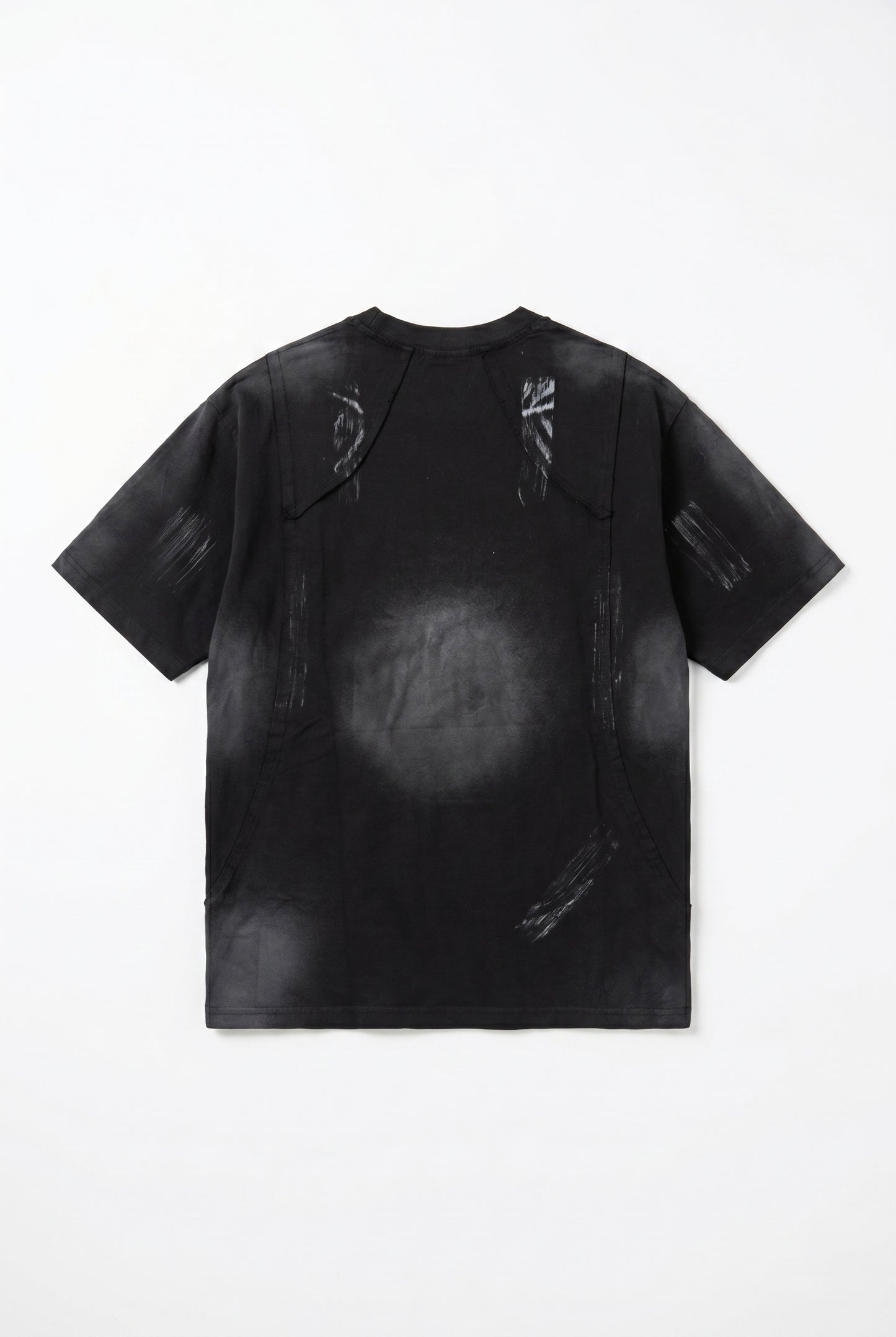 Distressed Paneled Oversized Tee
