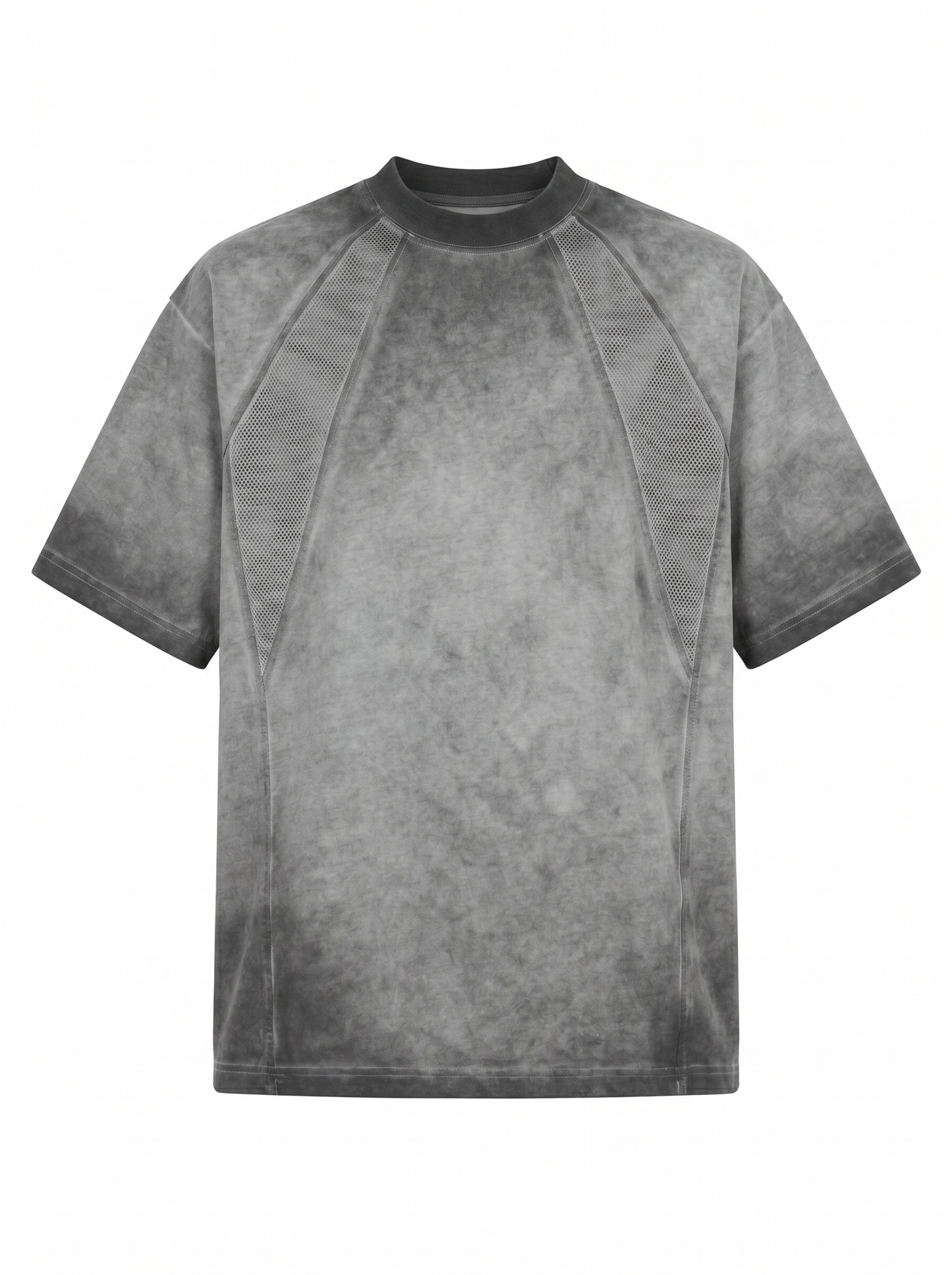 Mineral Wash Mesh-Paneled Oversized Tee