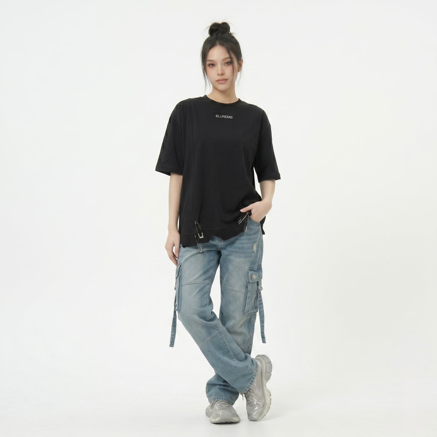 The Deconstructed Safety-Pin Oversized Tee