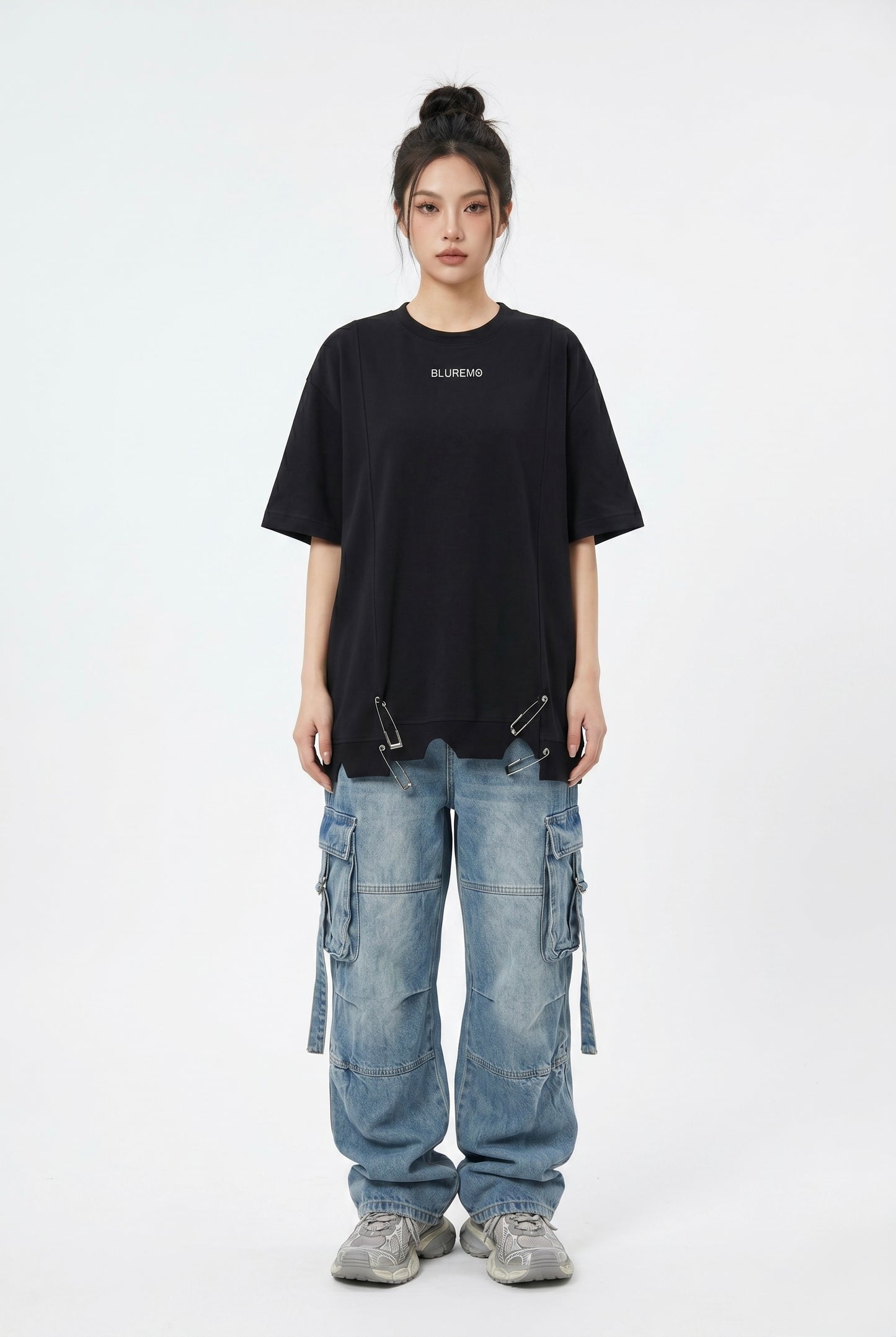 The Deconstructed Safety-Pin Oversized Tee