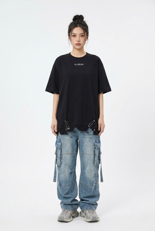 The Deconstructed Safety-Pin Oversized Tee