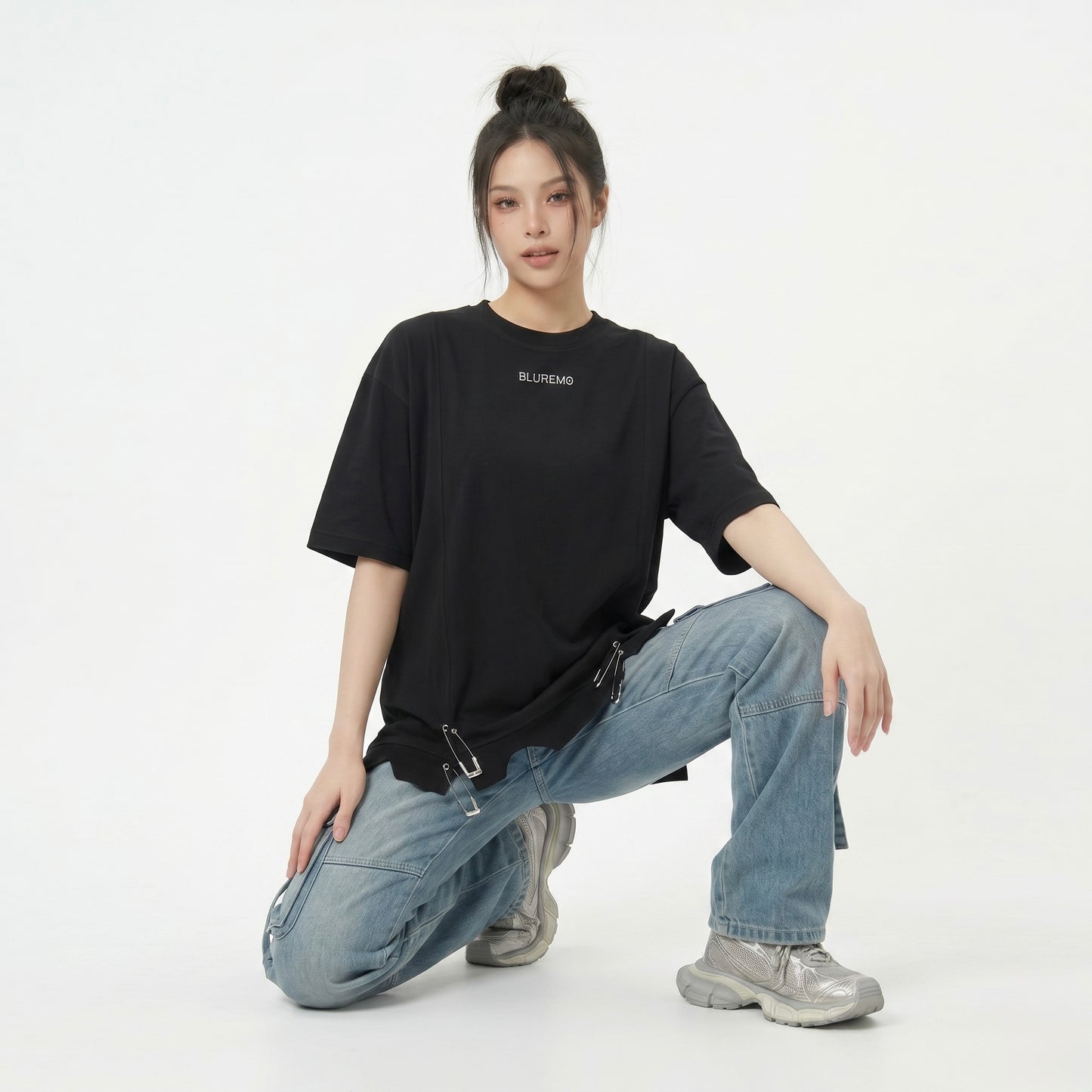 The Deconstructed Safety-Pin Oversized Tee