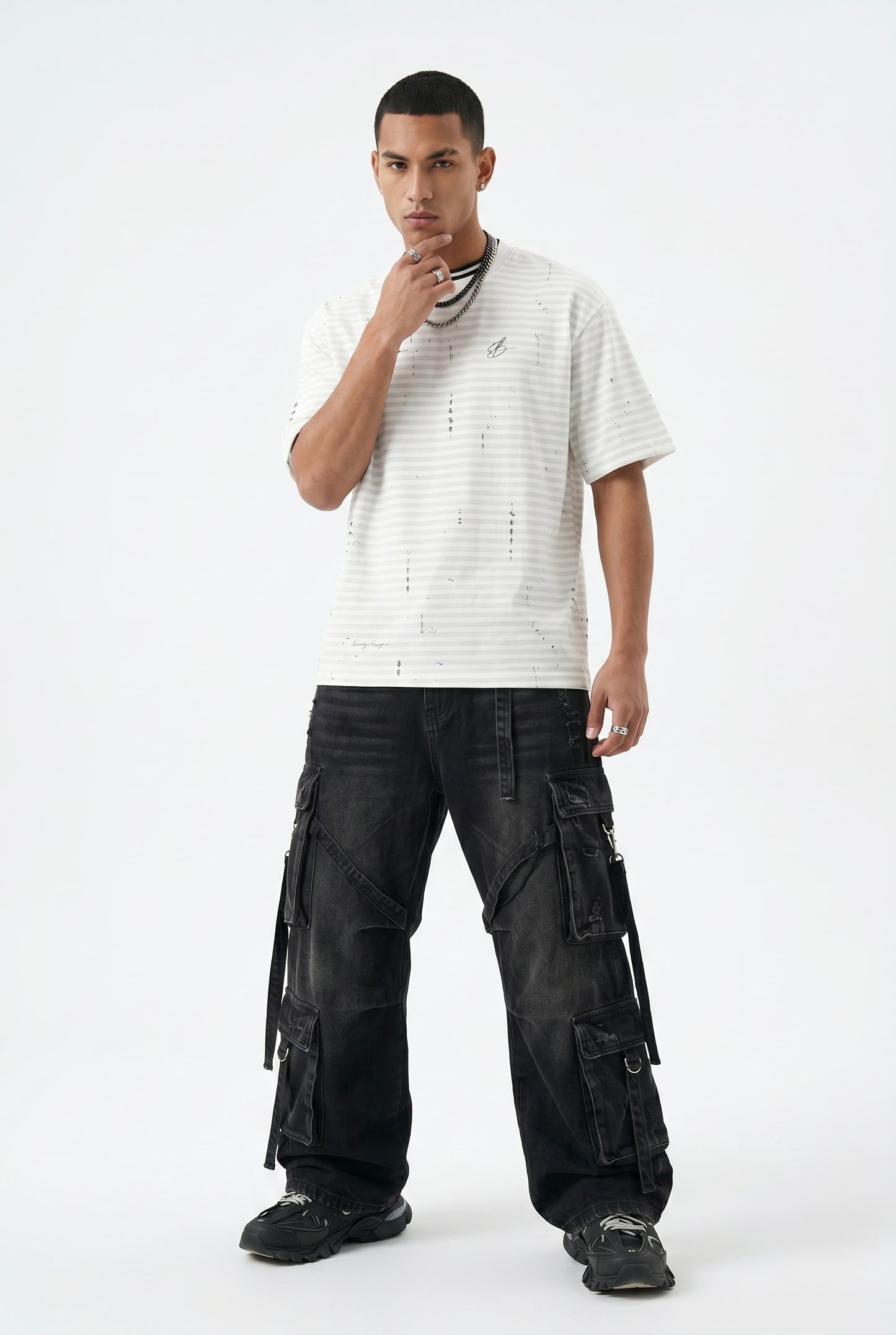 The Layered Cipher Striped Tee