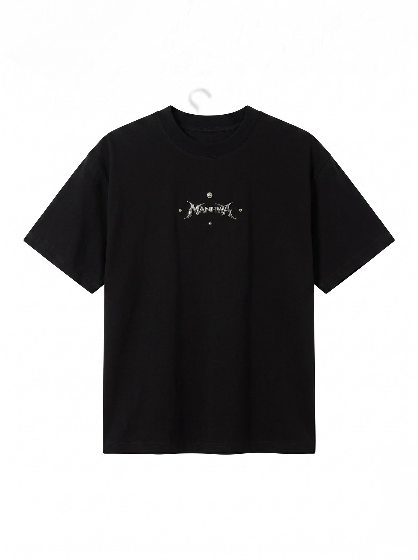 MANHWA Embroidered Gothic Streetwear Tee